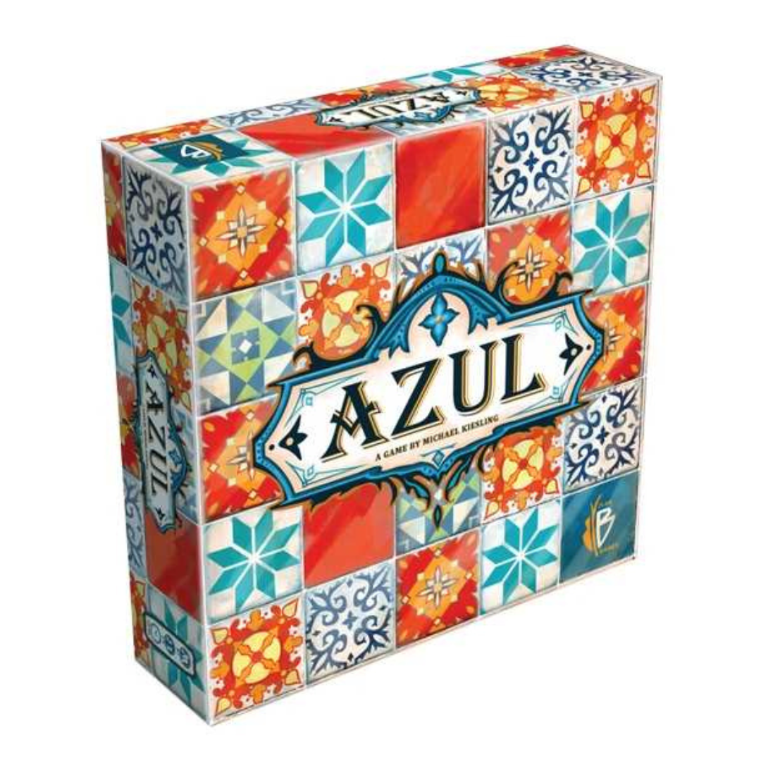 A picture of the Azul boardgame