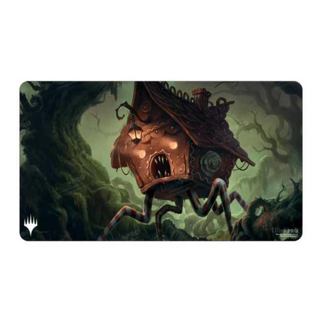 Magic: The Gathering Wilds of Eldraine Playmat with image of house on legs